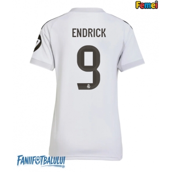 Real Madrid Endrick #9 Tricou Fotbal Replică 2025-26 Femei Acasa